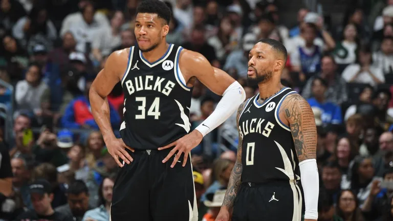 Bucks' Giannis Antetokounmpo, Damian Lillard out for Game 4-0