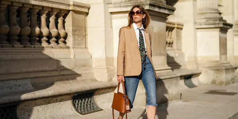  suit suit of clothes jean blue jean denim Loafer sunglasses dark glasses shades-0