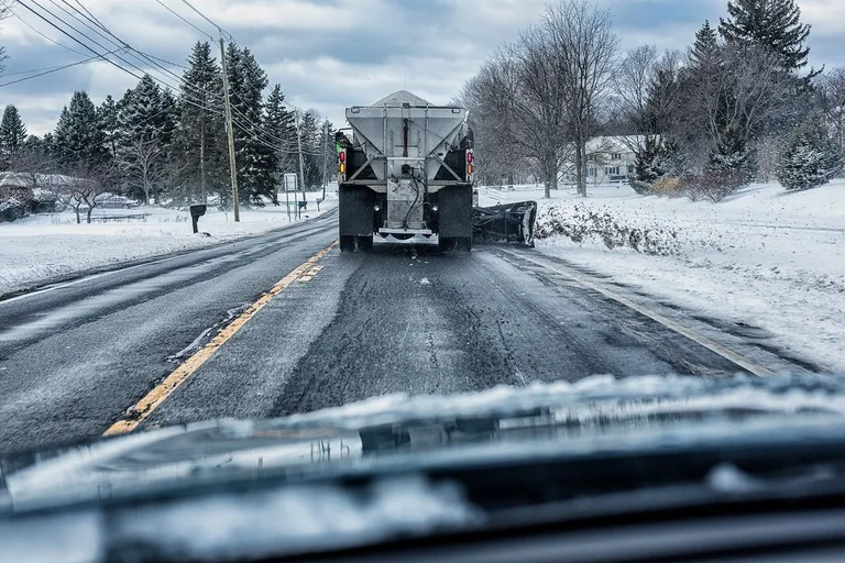  snowplow snowplough garbage truck dustcart trailer truck tractor trailer trucking rig rig articulated lorry semi tow truck tow car wrecker-0