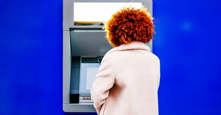  cash machine cash dispenser automated teller machine automatic teller machine automated teller automatic teller ATM vending machine wig fur coat-0