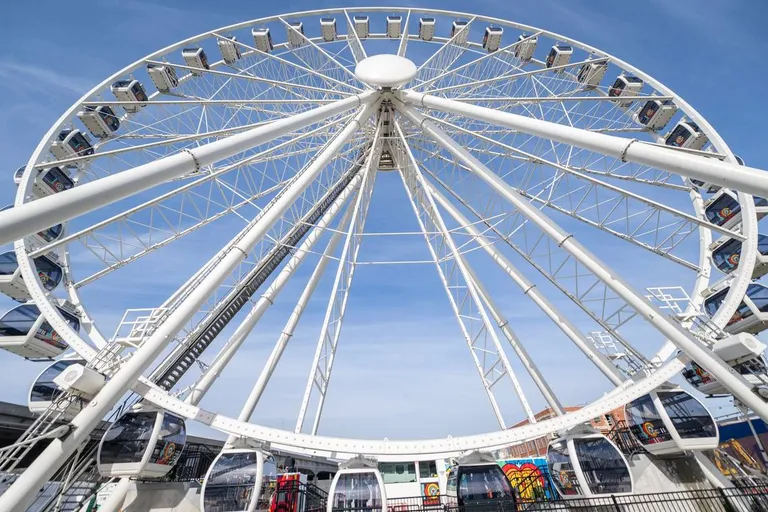  carousel carrousel merry-go-round roundabout whirligig radio telescope radio reflector obelisk paddlewheel paddle wheel-0