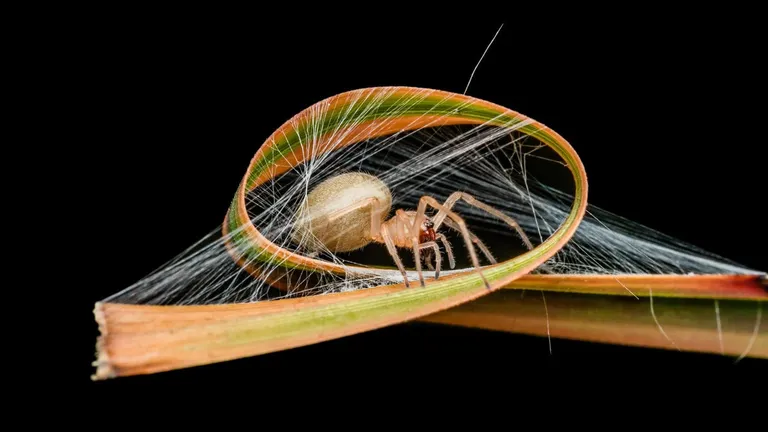  barn spider Araneus cavaticus garden spider Aranea diademata spider web spider's web harvestman daddy longlegs Phalangium opilio-0