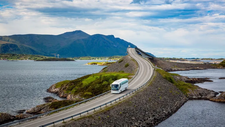  promontory headland head foreland breakwater groin groyne mole bulwark seawall jetty seashore coast seacoast sea-coast trailer truck tractor trailer trucking rig rig articulated lorry semi-0