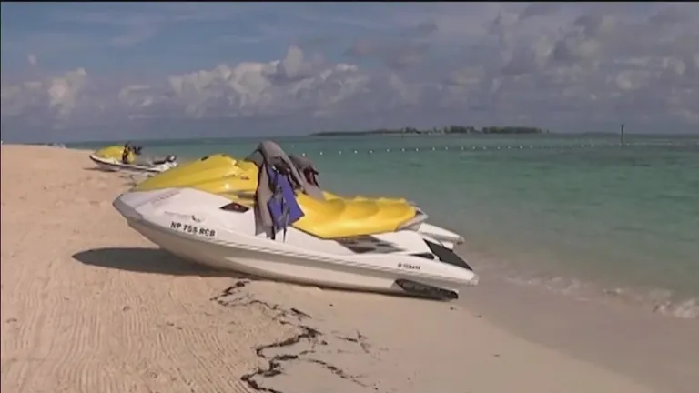  speedboat sandbar sand bar seashore coast seacoast sea-coast snowmobile-0