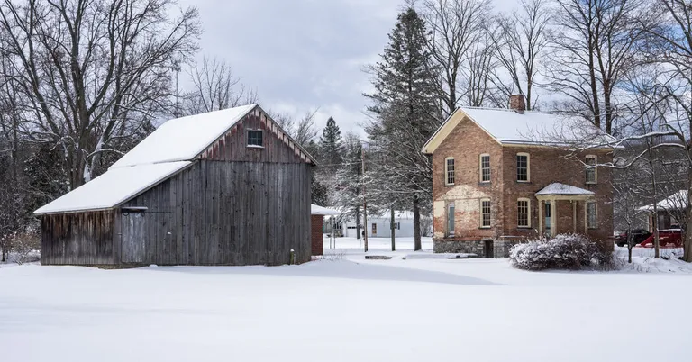  barn boathouse worm fence snake fence snake-rail fence Virginia fence snowplow snowplough-0